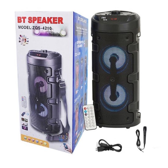 Sing-e Portable Wireless Speaker ZQS4210 with Mic Black Sing-e Portable Wireless Speaker ZQS4210 with Mic Black